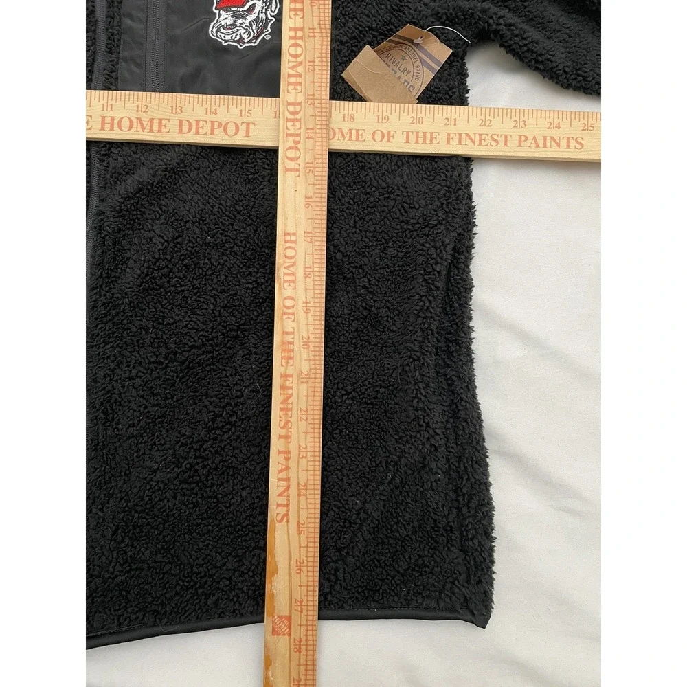 NEW Georgia Bulldogs UGA Sherpa Fleece Rivalry Threads‎ Jacket Large Black